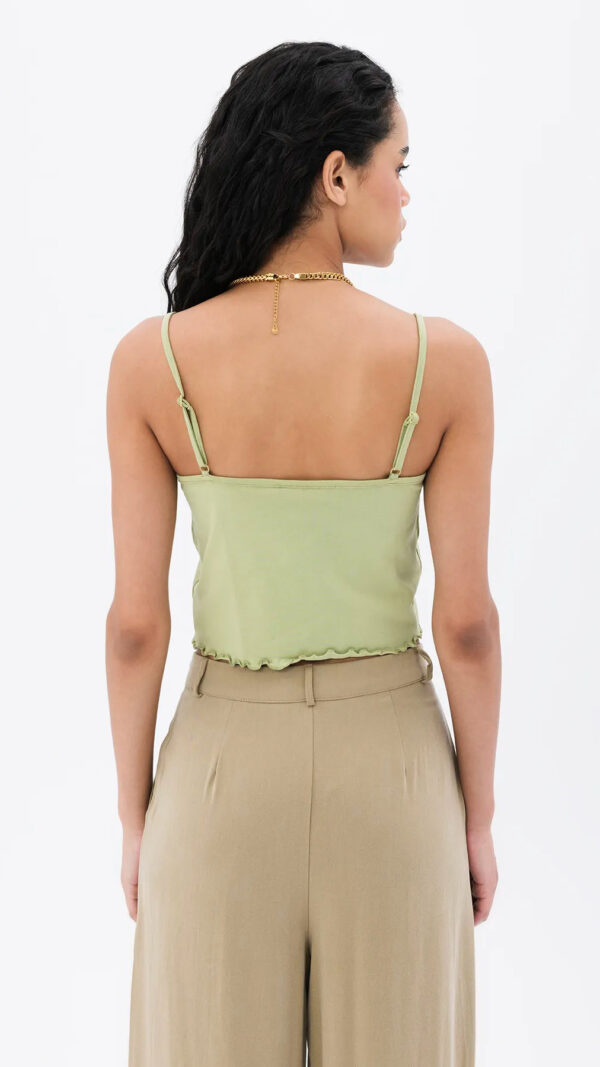 GREEN CROP BLOUSE - Image 4