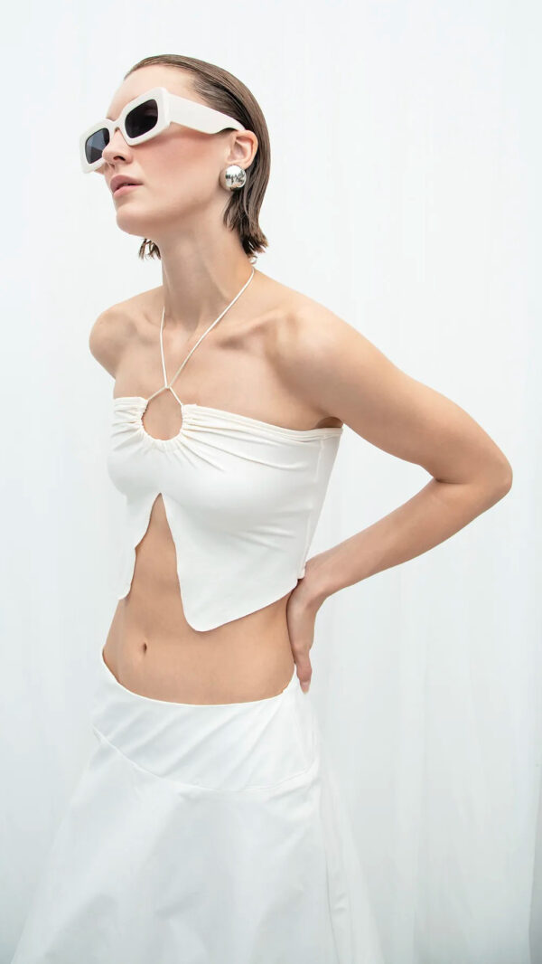 ECRU STRAPLESS BUSTIER - Image 4