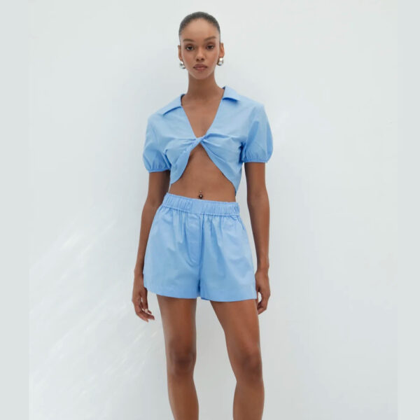 BLUE COTTON SHORT