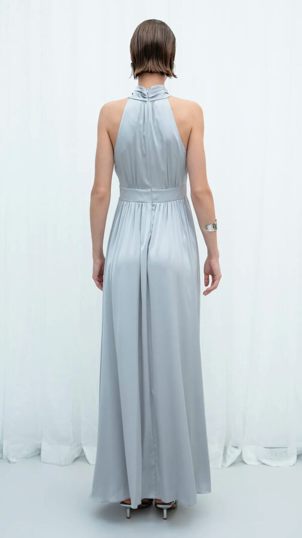 GREY SATIN DRESS - Image 4