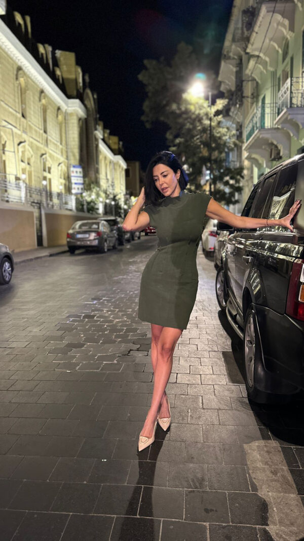 GREEN SHORT DRESS - Image 2